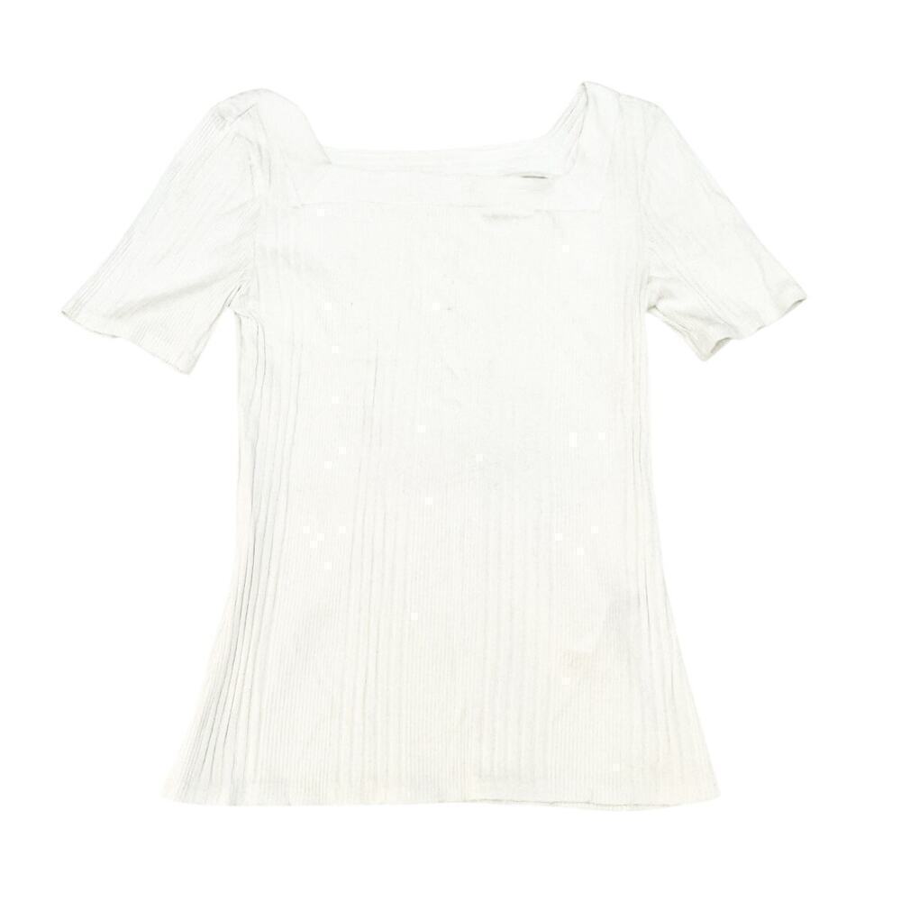 Frame Square Neck Short Sleeve Top SZ S